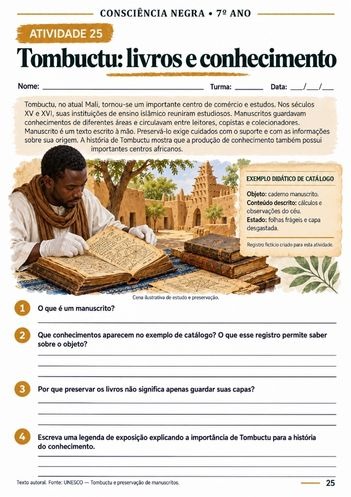 Atividade 25: Tombuctu: livros e conhecimento - 7º ano